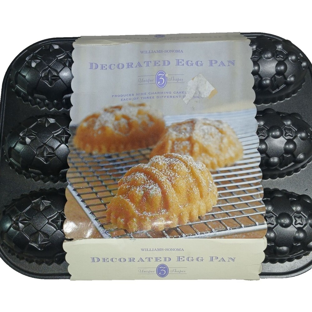 Williams Sonoma Nordic Ware Collab Easter Egg Cake Mold Pan Cast Aluminum New